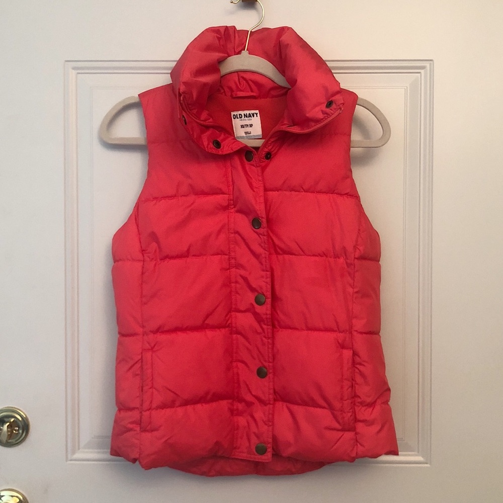 Bright Coral Puffer Vest